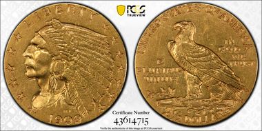 1909 $2.50 AU50