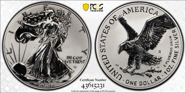 2021-S $1 Silver Eagle Rev PR - Type 2 Designer Edition - First Strike PR69
