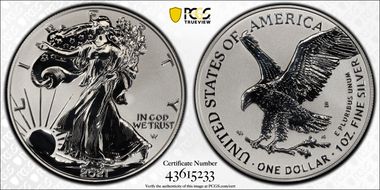 2021-S $1 Silver Eagle Rev PR - Type 2 Designer Edition - First Strike PR70