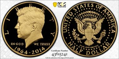 2014-W 50C Gold JFK 50th Anniversary PR70DCAM