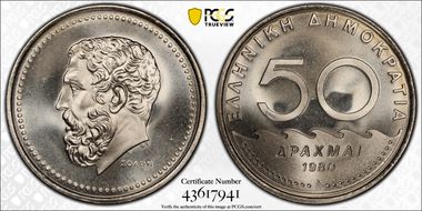 1980 50 Dr Solon KM-124 MS67