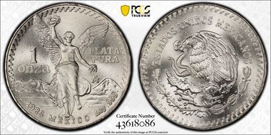 1985-Mo Onza Libertad Ag MS67