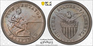 1918-S 5C Allen-4.08b, FS-901 Mule MS64