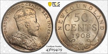 1908 50C MS64