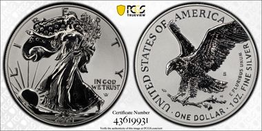 2021-S $1 Silver Eagle Rev PR - Type 2 Designer Edition PR70