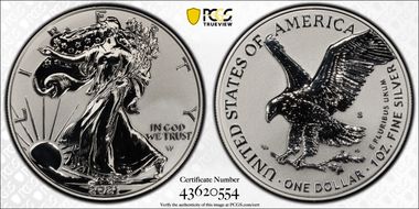 2021-S $1 Silver Eagle Rev PR - Type 2 Designer Edition - First Strike PR69