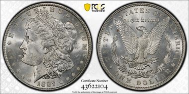 1887 $1 MS63