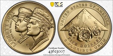2021-W $5 Nat'l Law Enforcement Mem. MS70