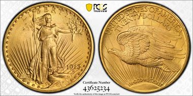 1913 $20 MS65+