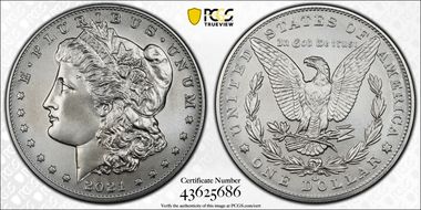 2021-CC Privy $1 Morgan Dollar 100th Anniversary First Strike MS67