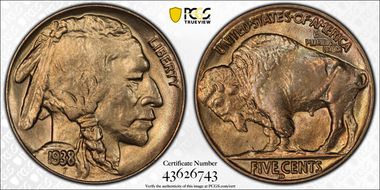 1938-D 5C Buffalo MS66