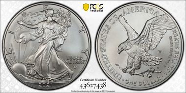2021-W $1 Burnished Silver Eagle-Type 2 SP69