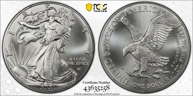 2021 $1 Silver Eagle - Type 2 MS69