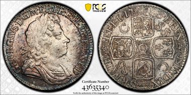 1723 Shil S-3647 First Bust S.S.C. Rev MS64