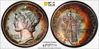 1938 10C MS67+ 