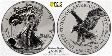 2021-S $1 Silver Eagle Rev PR - Type 2 Designer Edition - First Strike PR69