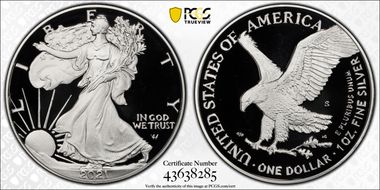 2021-S $1 Silver Eagle - Type 2 First Strike PR69DCAM
