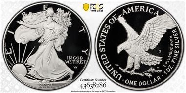 2021-S $1 Silver Eagle - Type 2 First Strike PR69DCAM