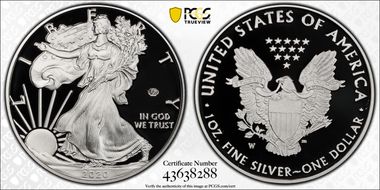 2020-W  $1 Silver Eagle - v75 Privy PR70DCAM