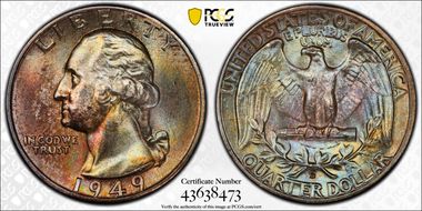 1949-D 25C MS65