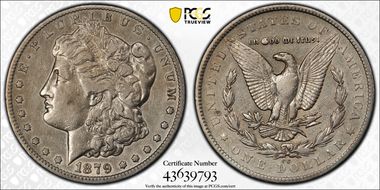 1879-CC $1 VAM 3, Capped Die VF30