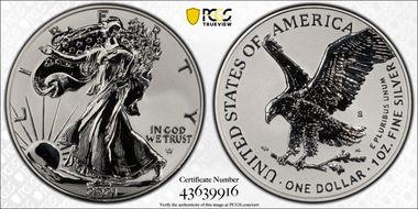2021-S $1 Silver Eagle Rev PR - Type 2 Designer Edition PR70