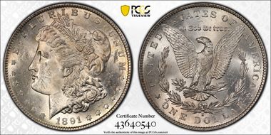 1891-S $1 MS62