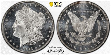 1898 $1 MS64DMPL
