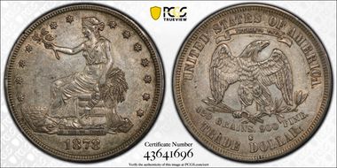 1878-S T$1 Trade AU50