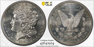 1881-S $1 MS64