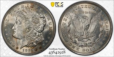 1921 $1 Morgan MS62