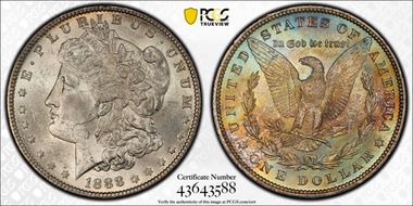 1888 $1 VAM 18, Doubled Eyelid MS61