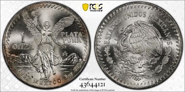1982-Mo Onza Libertad Ag MS66