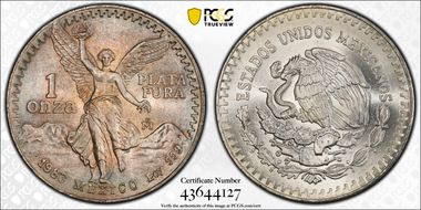 1983-Mo Onza Libertad Ag MS68