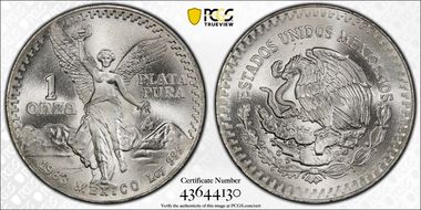 1983-Mo Onza Libertad Ag MS67