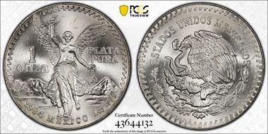 1984-Mo Onza Libertad Ag MS68