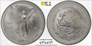 1995-Mo Onza Libertad Ag MS69