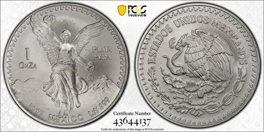 1995-Mo Onza Libertad Ag MS69