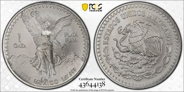 1995-Mo Onza Libertad Ag MS69