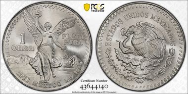 1988-Mo Onza Libertad Ag MS67