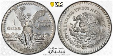 1990-Mo Onza Libertad Ag MS68