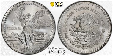 1990-Mo Onza Libertad Ag MS69