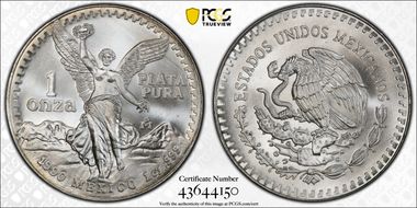 1990-Mo Onza Libertad Ag MS68
