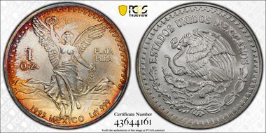 1993-Mo Onza Libertad Ag MS69
