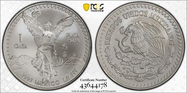 1993-Mo Onza Libertad Ag MS70