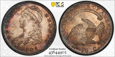 1808/7 50C Overton 101 MS64+