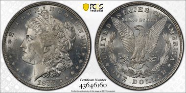 1878 8TF $1 VAM 3, Spiked Eye MS64