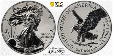 2021-S $1 Silver Eagle Rev PR - Type 2 Designer Edition - First Strike PR70
