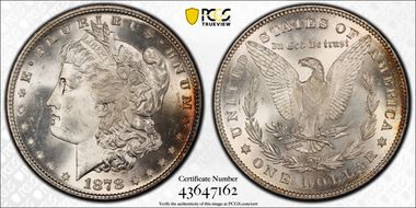 1878 7/8TF $1 Strong MS65