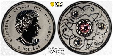 2020 $5 Birthstone Series Swarovski-December PR69DCAM